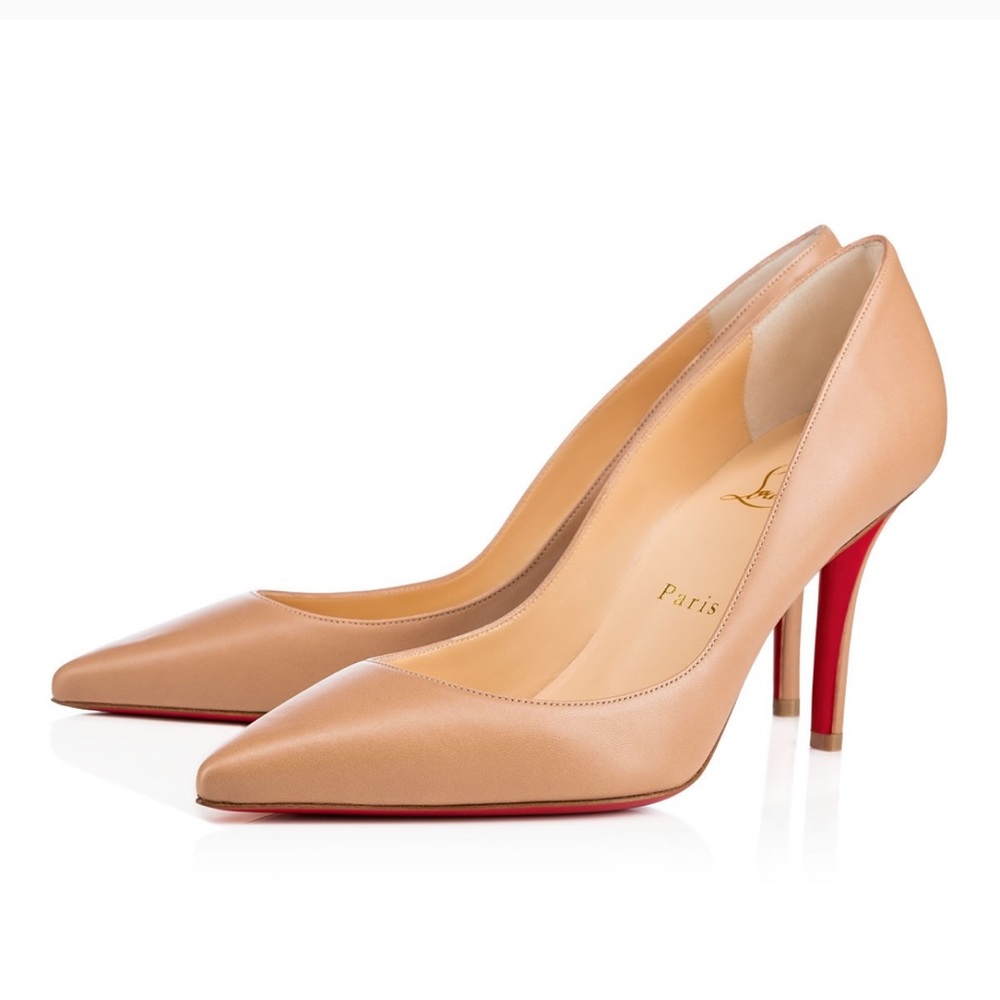 Christian Louboutin Nude Apostrophy Pumps